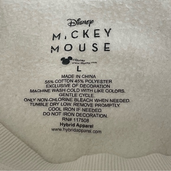 Disney White Crew Neck Sweater with Mickey‎ and Minnie - Picture 5 of 9